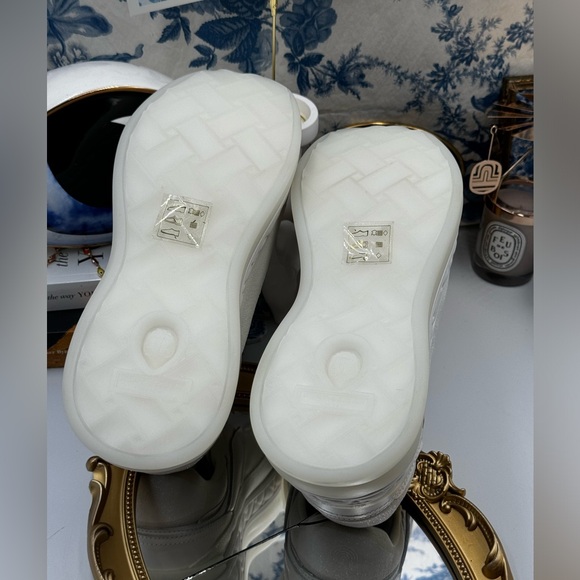 🆕 KURT GEIGER LONDON 🧿 NWOB Kensington Pump Platform Sneaker -All White, Sz 41 - Picture 15 of 15